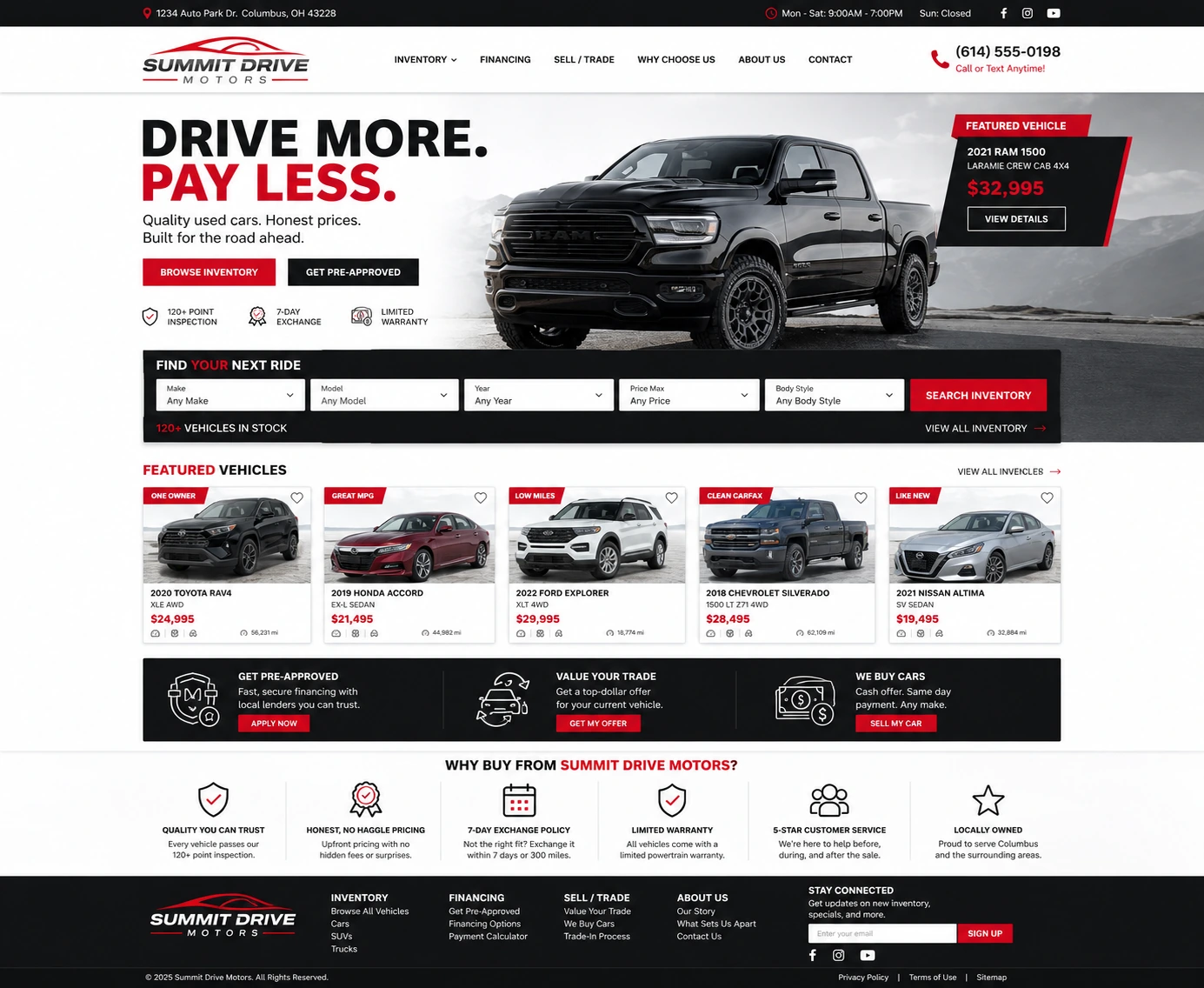 Premium business strategy website design preview