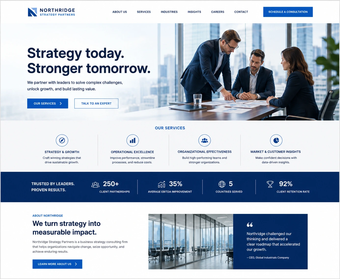 Premium automotive website design preview